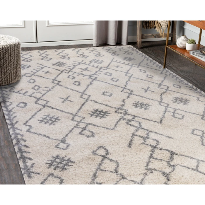 Aspen Emara Ivory/Gray Geometric Area Rug