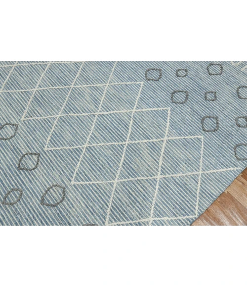 Amer Berlin Lanmore Blue Hand-Hooked Wool Area Rug 8'x10'