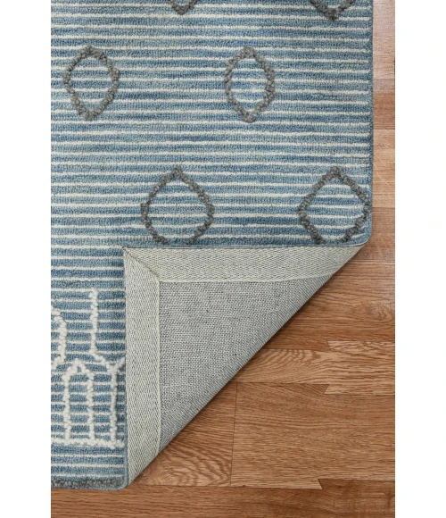 Amer Berlin Lanmore Blue Hand-Hooked Wool Area Rug 8'x10'