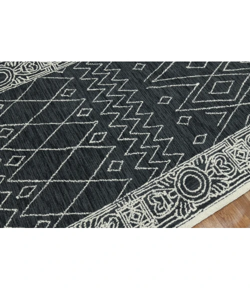 Amer Berlin Suney Charcoal Hand-Hooked Wool Area Rug 8'x10'