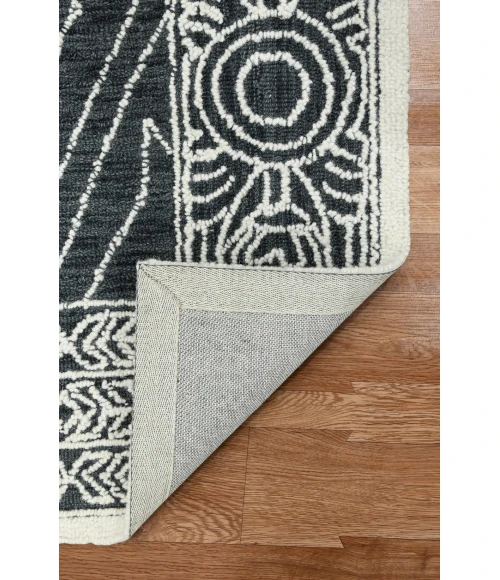 Amer Berlin Suney Charcoal Hand-Hooked Wool Area Rug 8'x10'