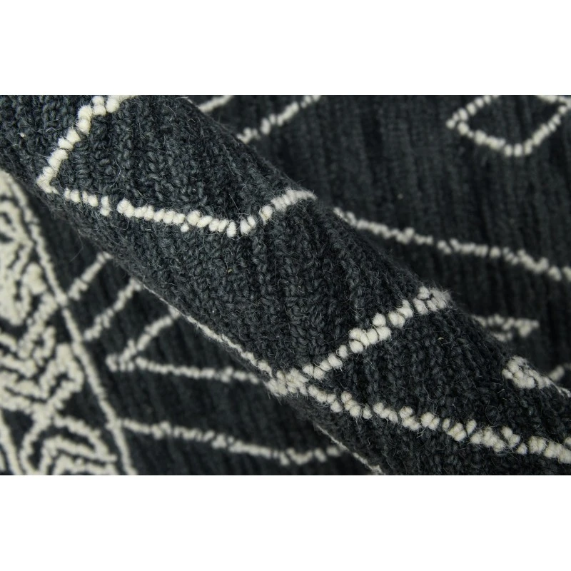 Amer Berlin Suney Charcoal Hand-Hooked Wool Area Rug 2'x3'