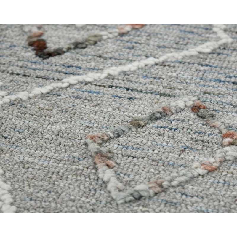 Berlin Tania Light Gray Hand-Hooked Wool Area Rug