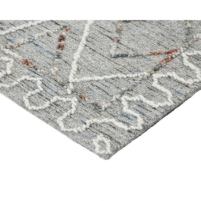 Berlin Tania Light Gray Hand-Hooked Wool Area Rug