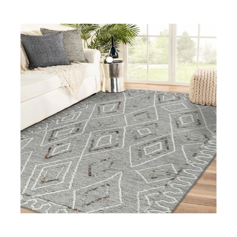 Berlin Tania Light Gray Hand-Hooked Wool Area Rug