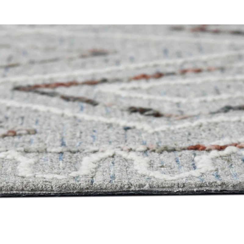 Berlin Tania Light Gray Hand-Hooked Wool Area Rug