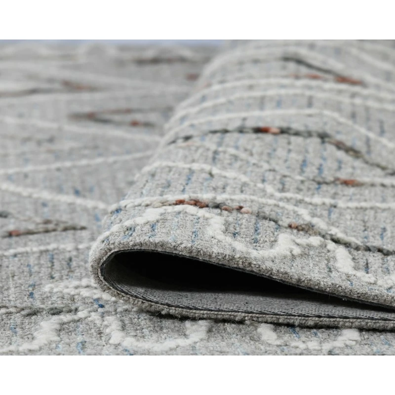 Berlin Tania Light Gray Hand-Hooked Wool Area Rug