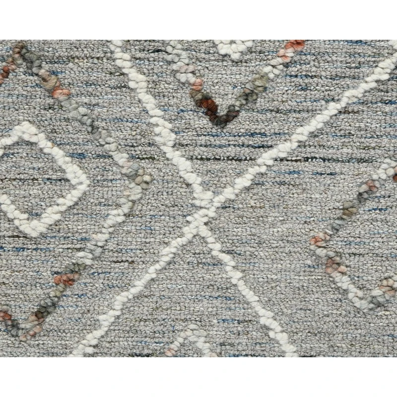 Berlin Tania Light Gray Hand-Hooked Wool Area Rug