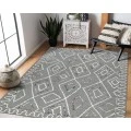 Berlin Tania Dark Gray Hand-Hooked Wool Area Rug