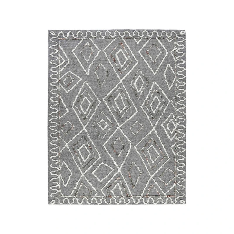 Berlin Tania Dark Gray Hand-Hooked Wool Area Rug