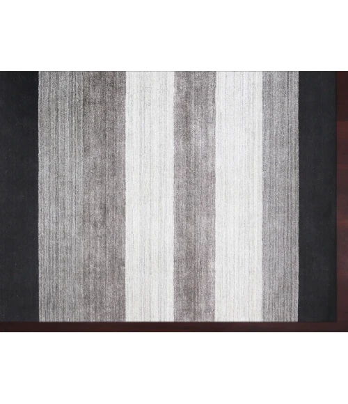 Amer Blend Whitby Charcoal Hand-Woven Wool Blend Area Rug 5'x8'