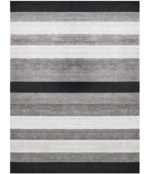 Amer Blend Whitby Charcoal Hand-Woven Wool Blend Area Rug 5'x8'