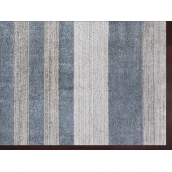 Amer Blend Warwick Gray Hand-Woven Wool Blend Area Rug 4'x6'