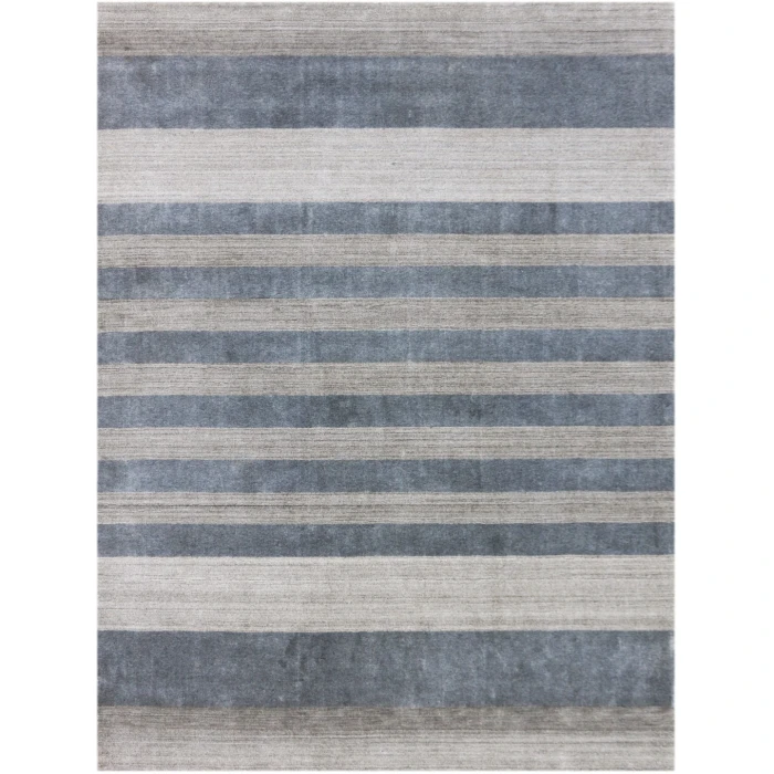 Amer Blend Warwick Gray Hand-Woven Wool Blend Area Rug 4'x6'