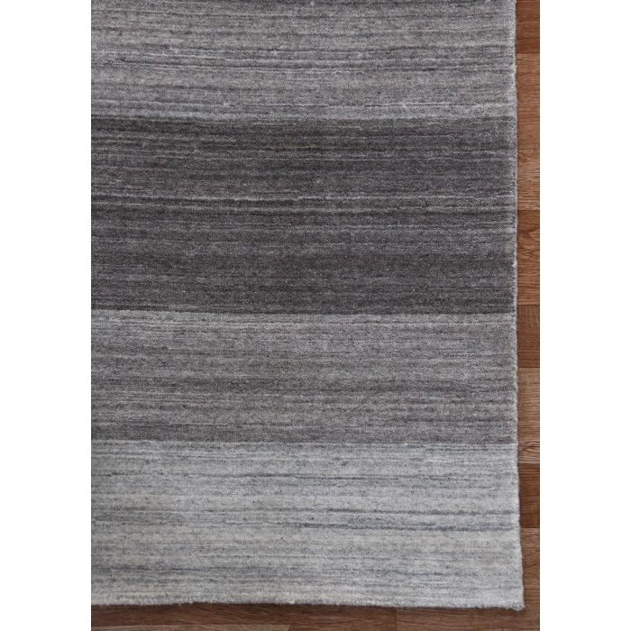 Amer Blend Verwood Light Gray Hand-Woven Wool Blend Area Rug 4'x6'