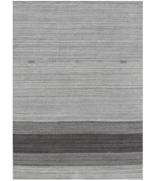 Amer Blend Verwood Light Gray Hand-Woven Wool Blend Area Rug 4'x6'