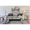 Amer Blend Verwood Light Gray Hand-Woven Wool Blend Area Rug 4'x6'