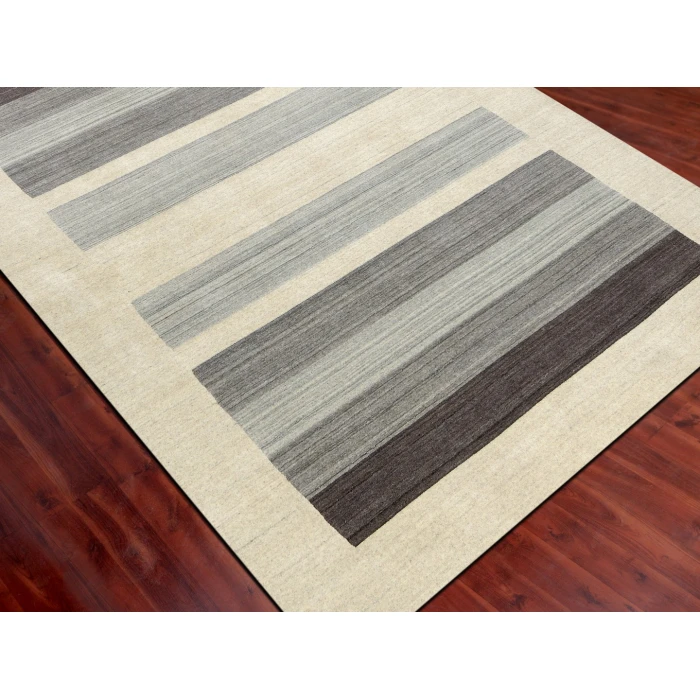 Amer Blend Rutland Cream Hand-Woven Wool Blend Area Rug 4'x6'