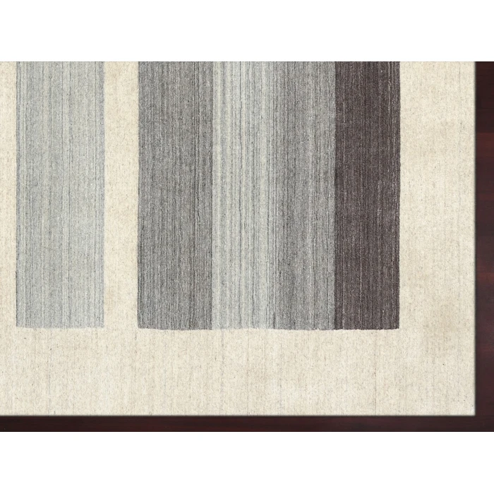 Amer Blend Rutland Cream Hand-Woven Wool Blend Area Rug 4'x6'
