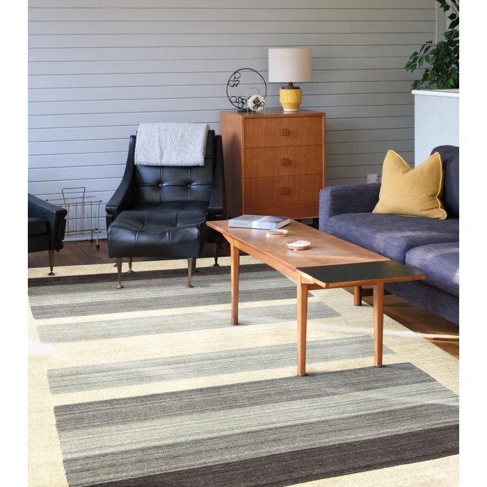 Amer Blend Rutland Cream Hand-Woven Wool Blend Area Rug 4'x6'