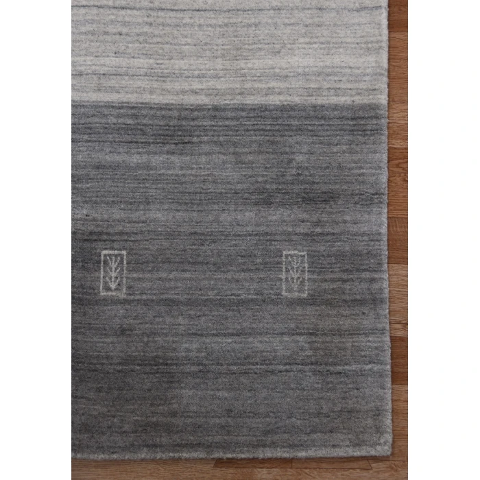 Amer Blend Yorkshire Charcoal Hand-Woven Wool Blend Area Rug 2'x3'