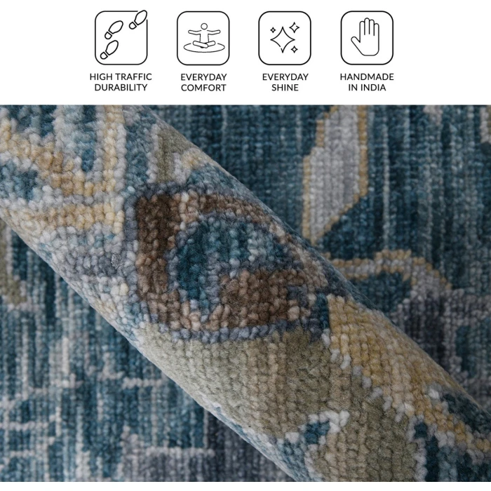 Amer Blu Peacock/Light Gray BLU-53 9ft. x 12ft. Rect. Rug