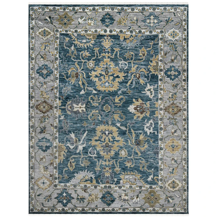 Amer Blu Peacock/Light Gray BLU-53 9ft. x 12ft. Rect. Rug