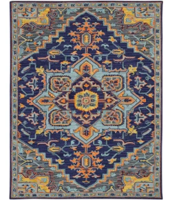 Amer Boho BOH-5 Evreux Blue/Orange Rug 8 ft. X 11 ft. Rectangle