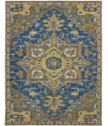 Amer Boho Evreux Blue/Yellow Hand-Tufted Wool Area Rug 8'x11'