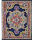 Amer Boho Roanne Navy/Pink Hand-Tufted Wool Area Rug 8'x11'