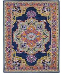 Amer Boho BOH-8 Roanne Navy/Pink Rug 8 ft. X 11 ft. Rectangle