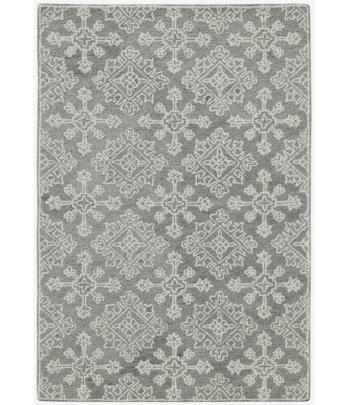 Amer Boston Penswick Light Gray Hand-Tufted Wool Area Rug 2'x3'