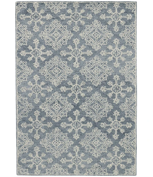 Amer Boston Penswick Dark Gray Hand-Tufted Wool Area Rug 7'6"x9'6"