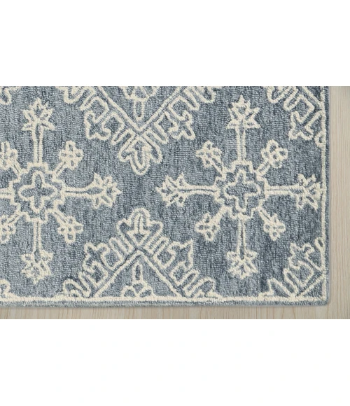 Amer Boston Penswick Dark Gray Hand-Tufted Wool Area Rug 7'6"x9'6"