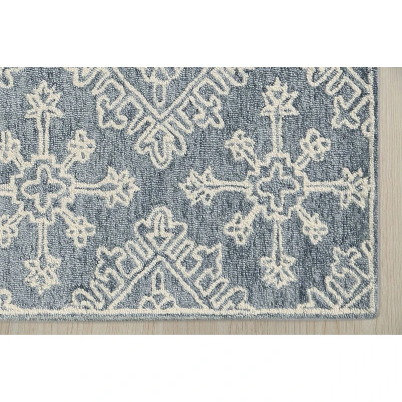 Amer Boston Penswick Dark Gray Hand-Tufted Wool Area Rug 8'x11'