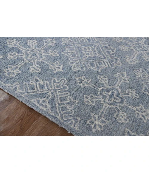 Amer Boston Penswick Blue Hand-Tufted Wool Area Rug 2'x3'