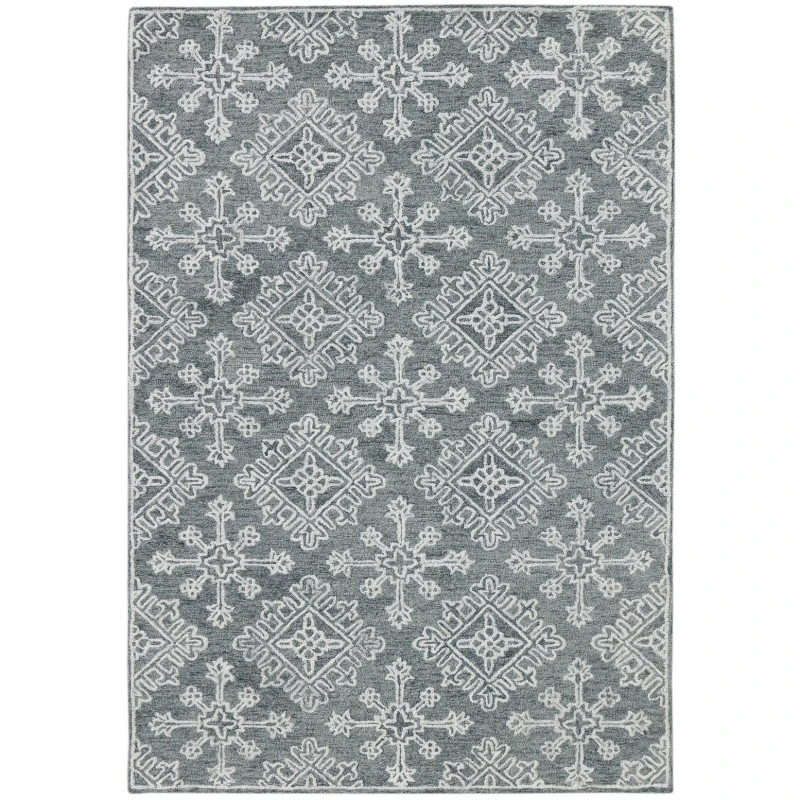 Amer Boston Penswick Graphite Hand-Tufted Wool Area Rug 5'x7'6"