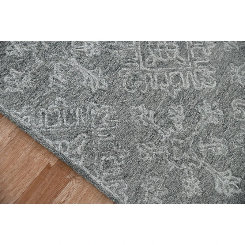 Amer Boston Penswick Graphite Hand-Tufted Wool Area Rug 5'x7'6"