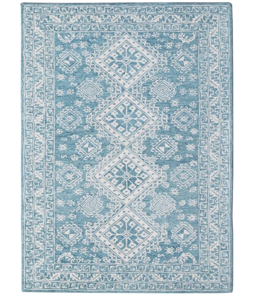 Amer Boston Ilford Blue Hand-Tufted Wool Area Rug 2'x3'