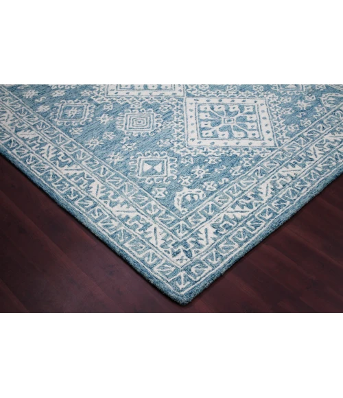 Amer Boston Ilford Blue Hand-Tufted Wool Area Rug 2'x3'