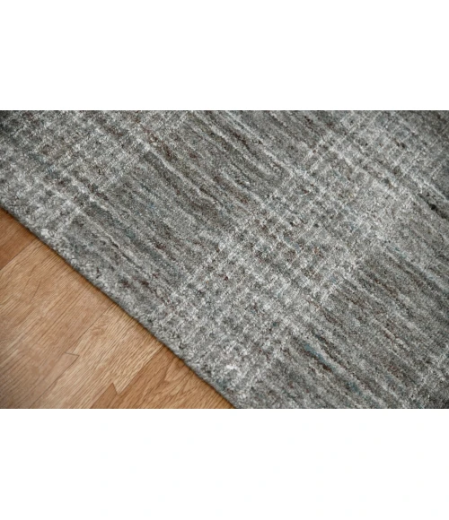 Amer Brooklyn Bays Gray Hand-Woven Wool Blend Area Rug 9'x12'