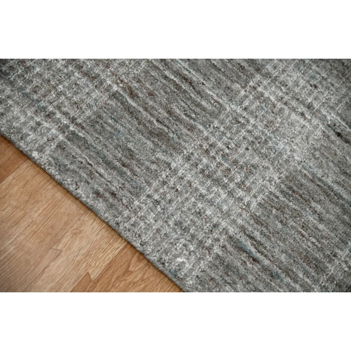 Amer Brooklyn Bays Gray Hand-Woven Wool Blend Area Rug 10'x14'