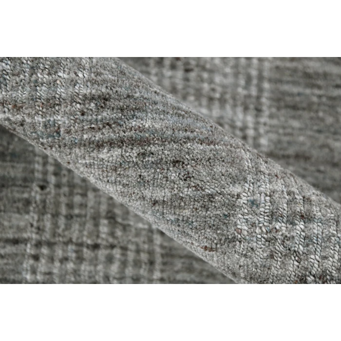 Amer Brooklyn Bays Gray Hand-Woven Wool Blend Area Rug 10'x14'