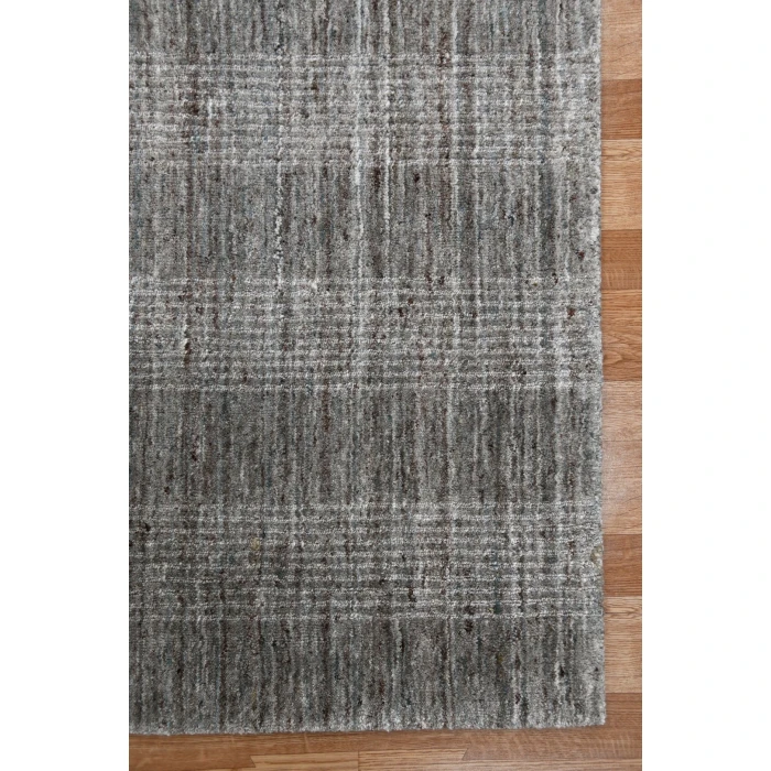 Amer Brooklyn Bays Gray Hand-Woven Wool Blend Area Rug 10'x14'