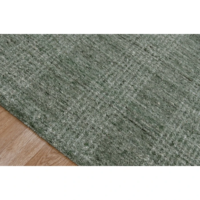 Amer Brooklyn Bays Green Hand-Woven Wool Blend Area Rug 2'x3'