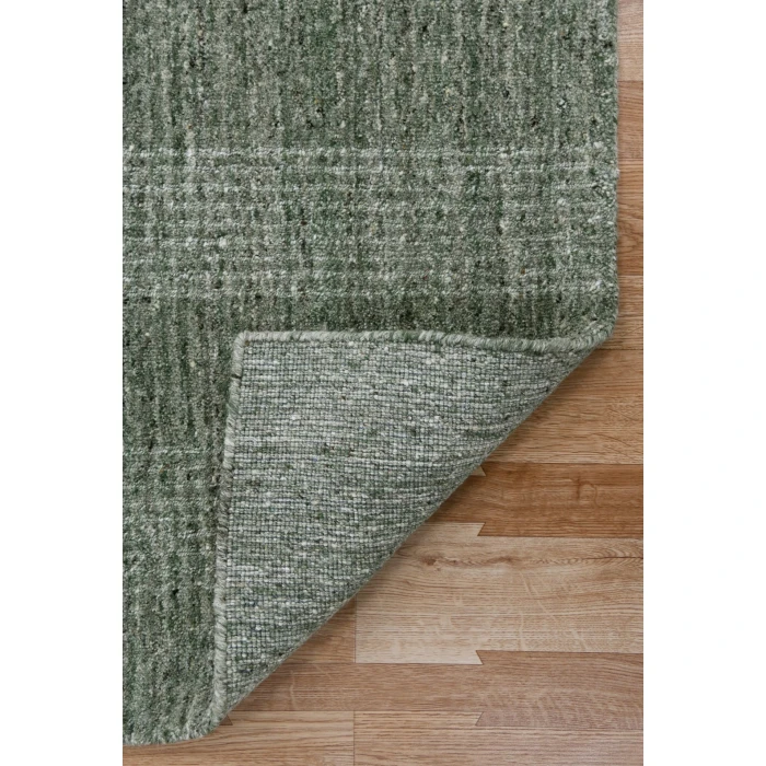 Amer Brooklyn Bays Green Hand-Woven Wool Blend Area Rug 2'x3'