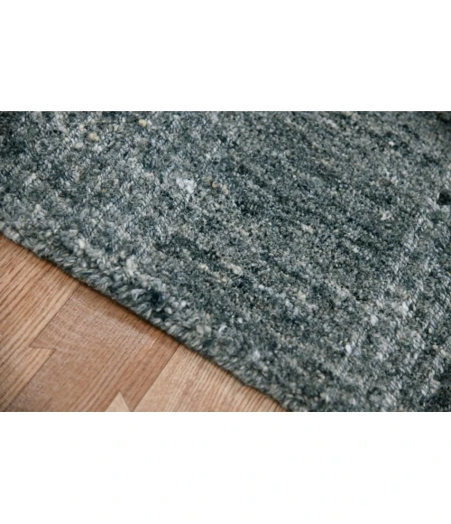 Amer Brooklyn Bays Blue Hand-Woven Wool Blend Area Rug 9'x12'