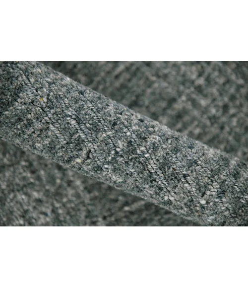 Amer Brooklyn Bays Blue Hand-Woven Wool Blend Area Rug 9'x12'