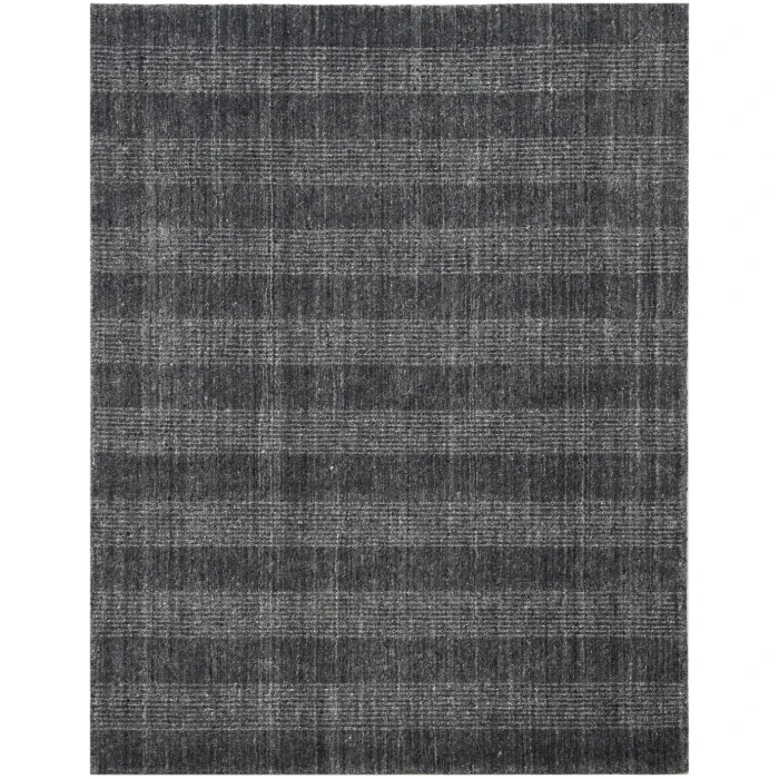 Amer Brooklyn Bays Charcoal Hand-Woven Wool Blend Area Rug 2'x3'