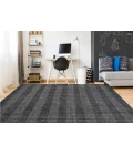 Amer Brooklyn Bays Charcoal Hand-Woven Wool Blend Area Rug 5'x8'